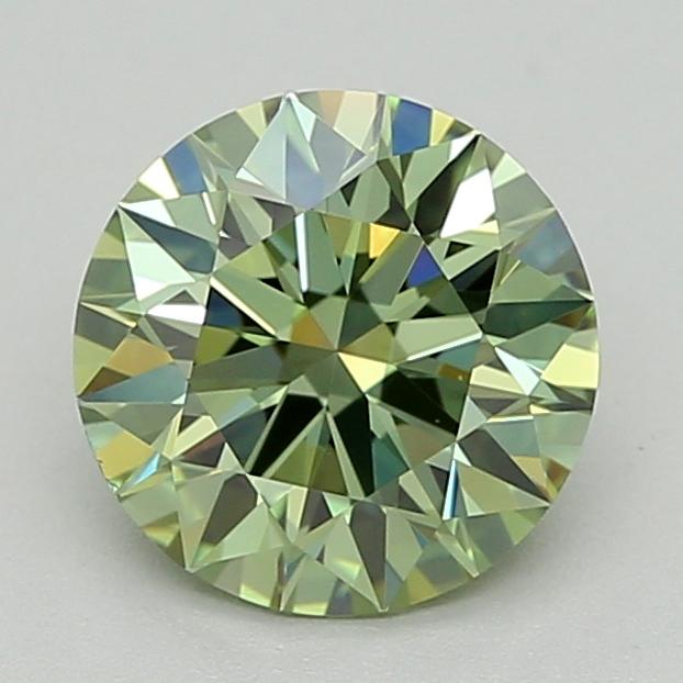 1.05 Ct. Fancy Vivid  Green Round Lab Grown Diamond