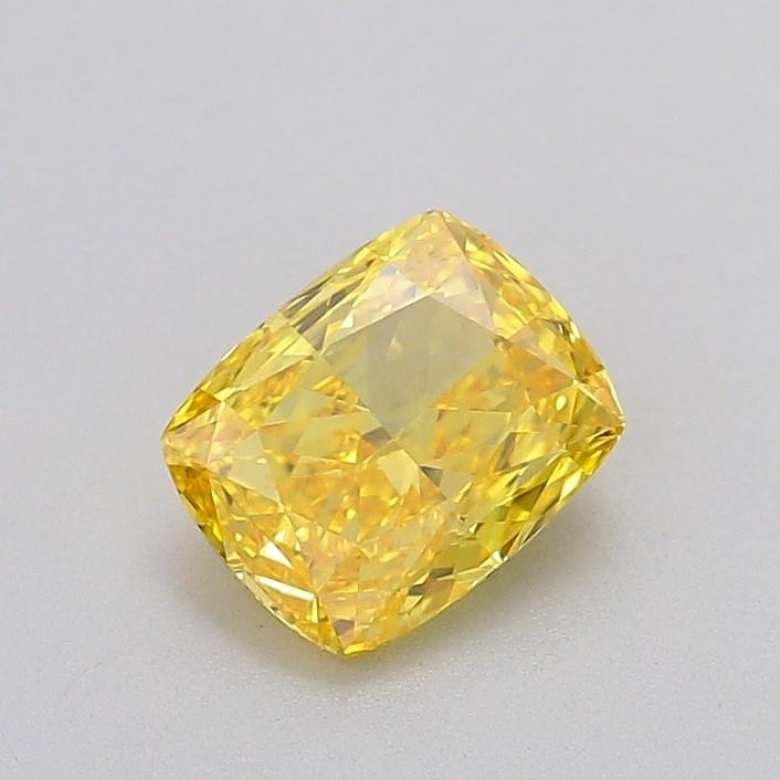 1.04 Ct. Fancy Vivid  Yellow Cushion Lab Grown Diamond