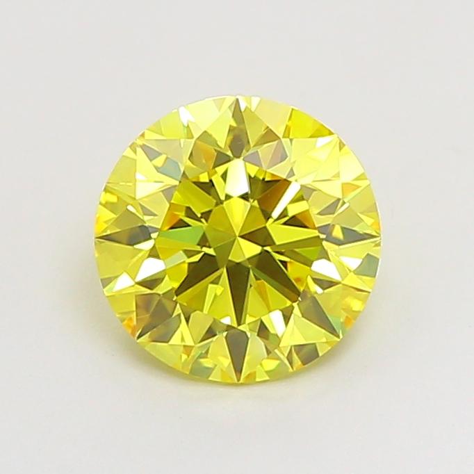 1.60 Ct. Fancy Vivid Yellow Round Lab Grown Diamond