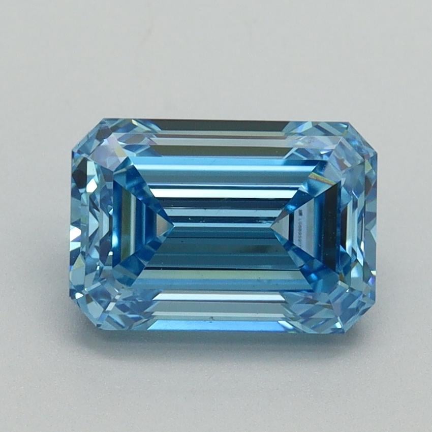 2.02 Ct. Fancy Vivid Blue Emerald Lab Grown Diamond
