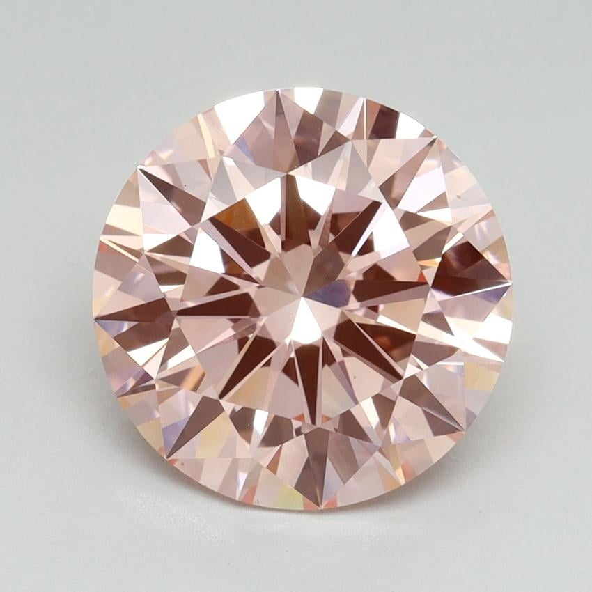 3.50 Ct. Fancy Vivid Pink Round Lab Grown Diamond