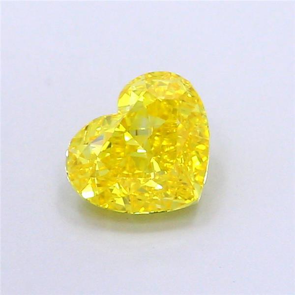 1.19 Ct. Fancy Vivid Yellow Heart Lab Grown Diamond