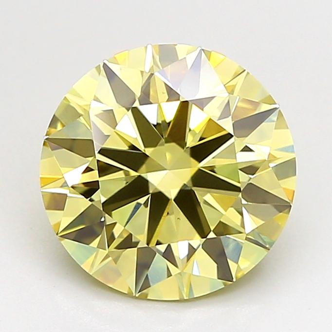 2.50 Ct. Fancy Light  Yellow Round Lab Grown Diamond