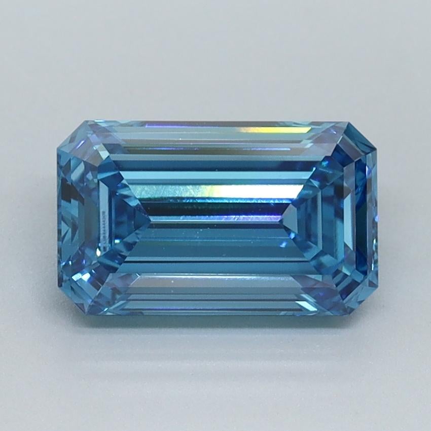 1.54 Ct. Fancy Vivid Blue Emerald Lab Grown Diamond