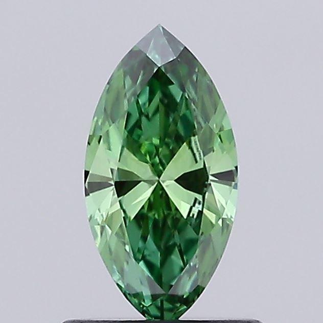 0.63 Ct. Fancy Vivid Green Marquise Lab Grown Diamond