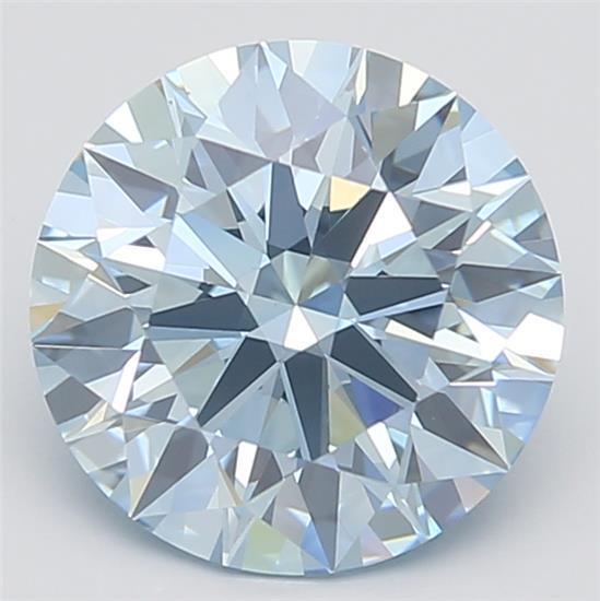 2.36 Ct. Fancy Intense Blue Round Lab Grown Diamond