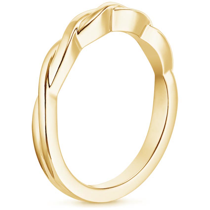 18K Yellow Gold Twisted Vine Ring, large side view
