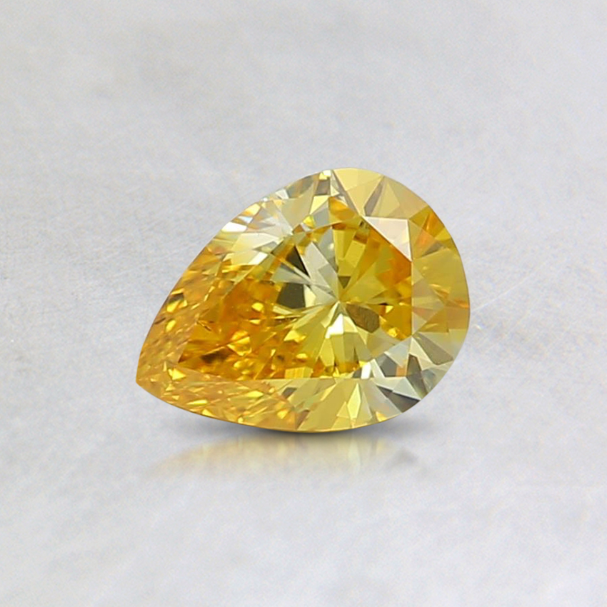 0.34 Ct. Fancy Vivid Orangy Yellow Pear Lab Grown Diamond
