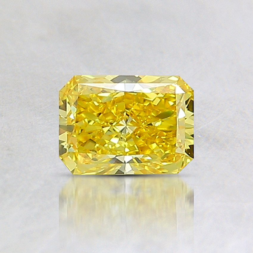 0.57 Ct. Fancy Vivid Yellow Radiant Lab Grown Diamond