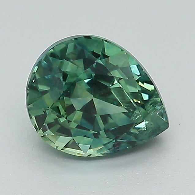 7.3x5.9mm Teal Pear Montana Sapphire