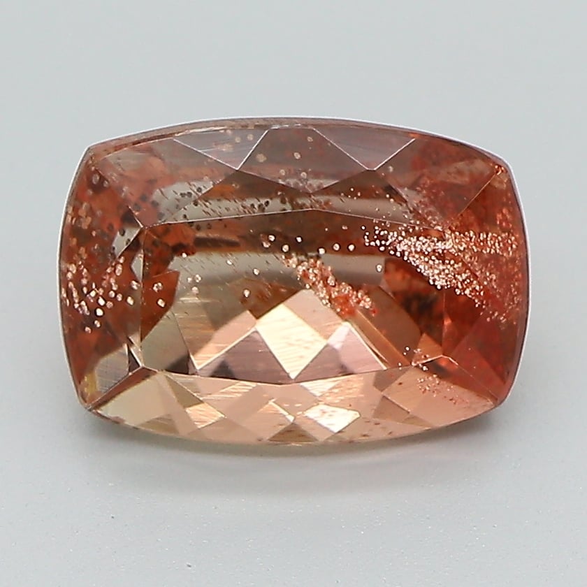 9.8x6.9mm Unheated Orange Cushion Oregon Sunstone