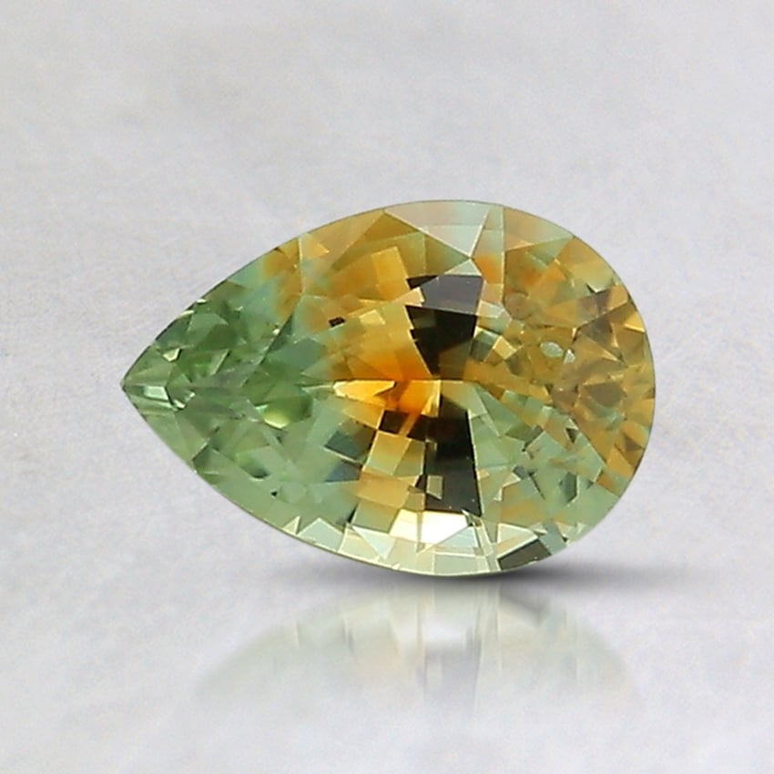 7x4.9mm Bi-Color Pear Montana Sapphire