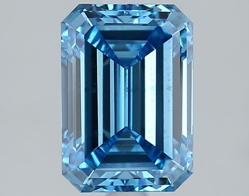 2.17 Ct. Fancy Vivid Blue Emerald Lab Grown Diamond