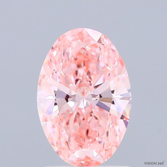 1.41 Ct. Fancy Vivid Pink Oval Lab Grown Diamond