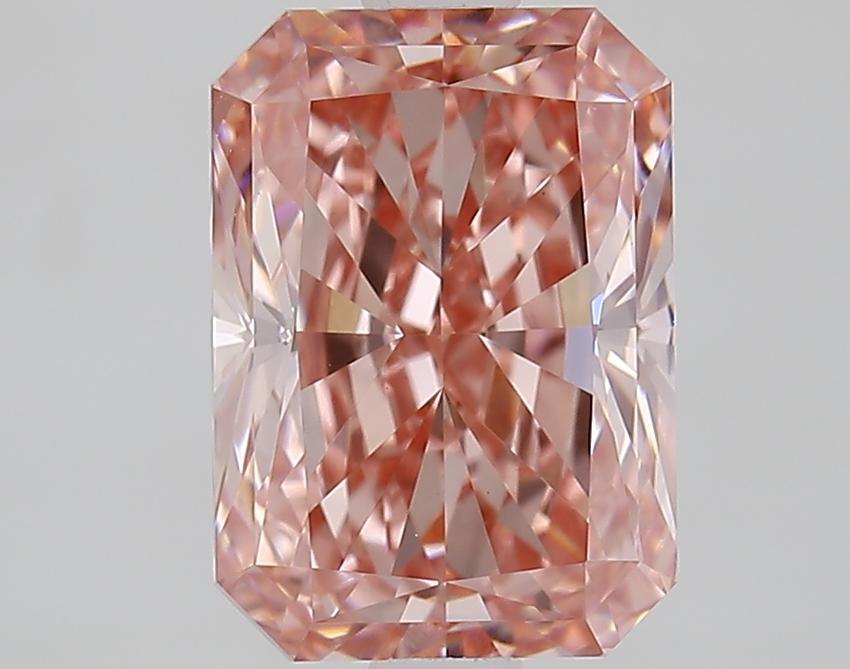 2.18 Ct. Fancy Vivid Pink Radiant Lab Grown Diamond