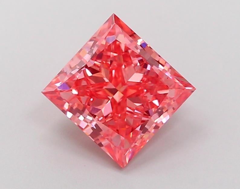 1.99 Ct. Fancy Vivid Pink Princess Lab Grown Diamond