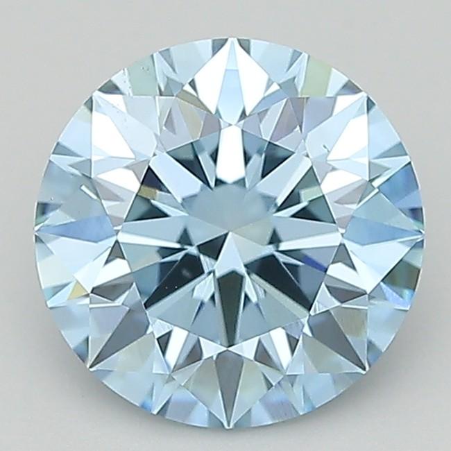 2.09 Ct. Fancy Vivid  Blue Round Lab Grown Diamond