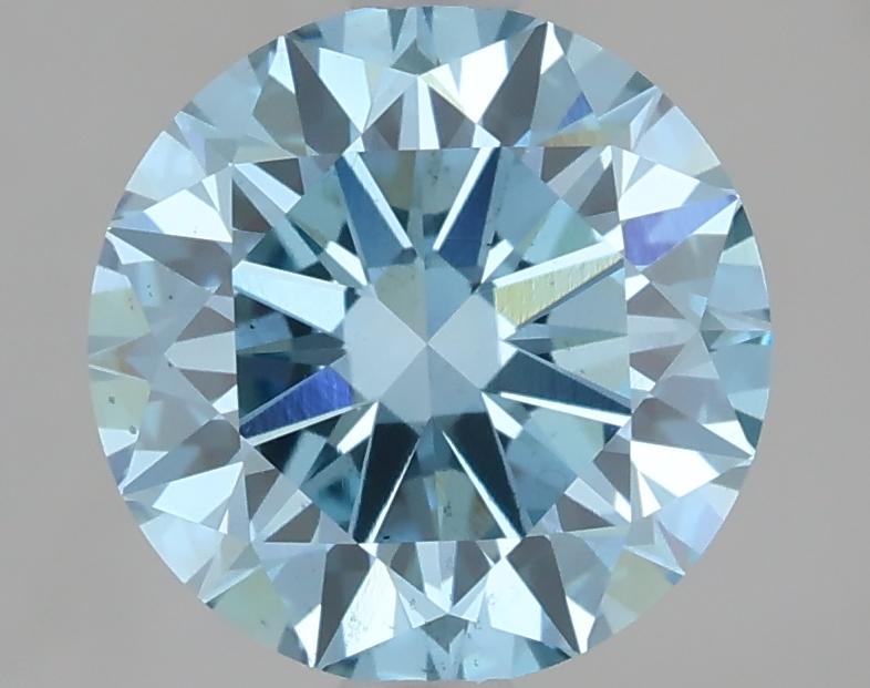 2.07 Ct. Fancy Vivid Blue Round Lab Grown Diamond