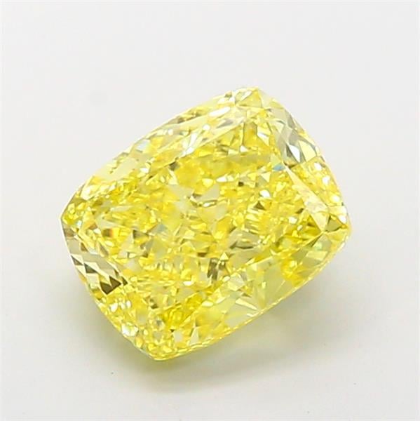 3.08 Ct. Fancy Intense Yellow Cushion Lab Grown Diamond
