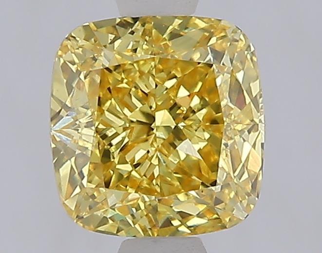1.60 Ct. Fancy Vivid Yellow Yellow Cushion Lab Grown Diamond