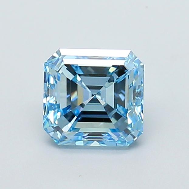 1.10 Ct. Fancy Intense Blue Asscher Lab Grown Diamond