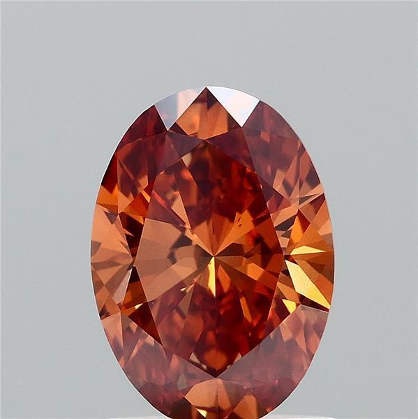 1.24 Ct. Fancy Vivid Orange Oval Lab Grown Diamond