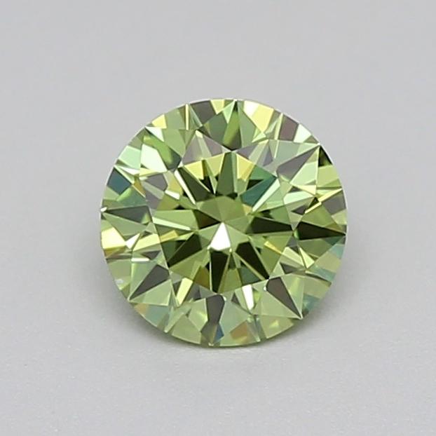 0.26 Ct. Fancy Vivid  Green Round Lab Grown Diamond