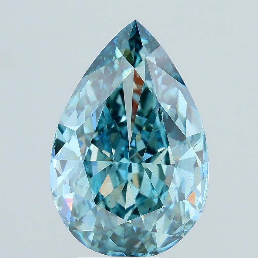 4.69 Ct. Fancy Vivid Blue Pear Lab Grown Diamond