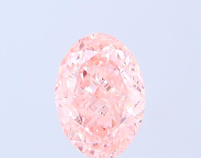 3.17 Ct. Fancy Vivid  Pink Oval Lab Grown Diamond