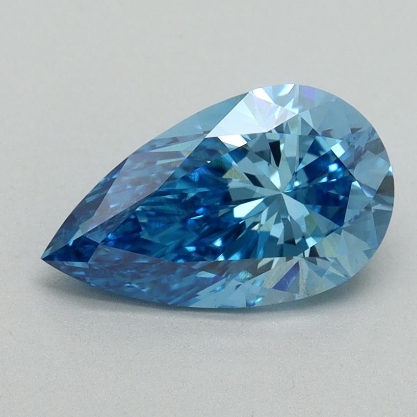 1.57 Ct. Fancy Vivid Blue Pear Lab Grown Diamond