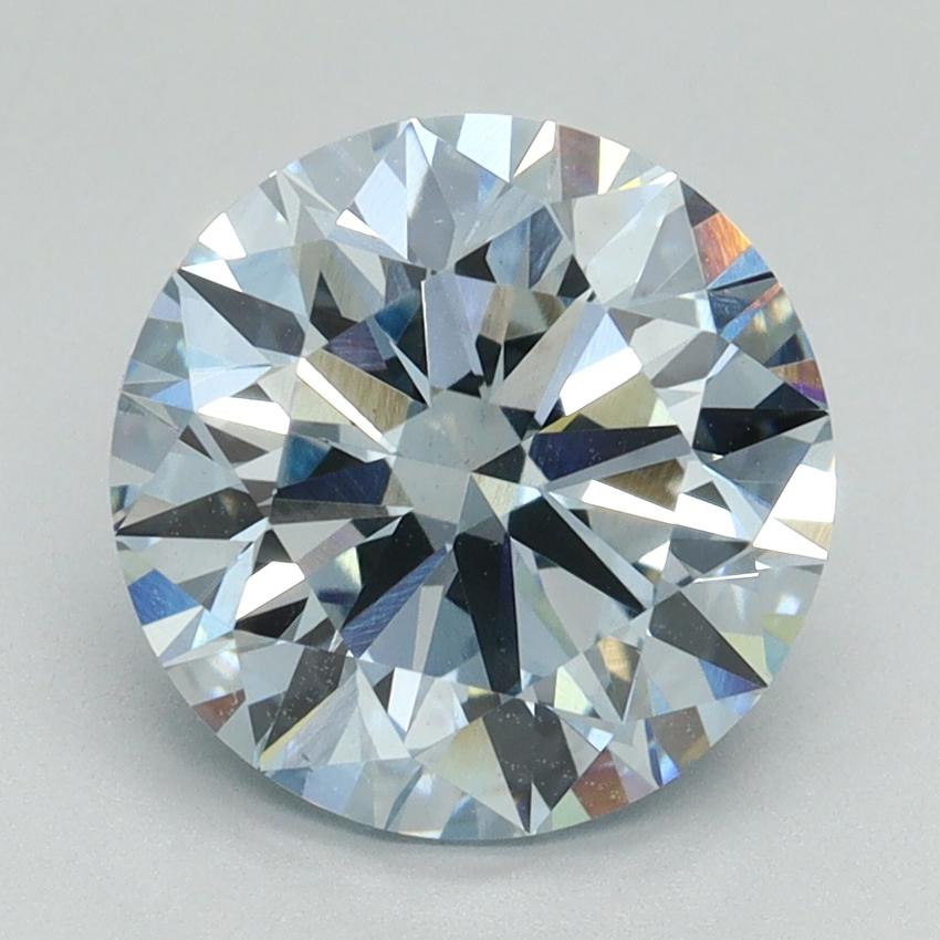 3.02 Ct. Fancy Intense Blue Round Lab Grown Diamond