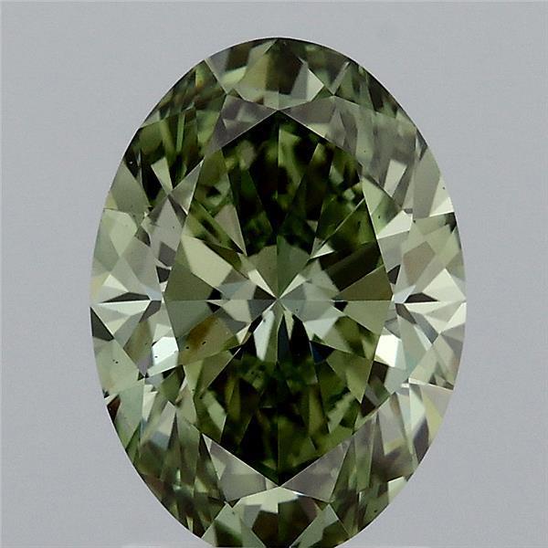 1.99 Ct. Fancy Vivid  Green Oval Lab Grown Diamond