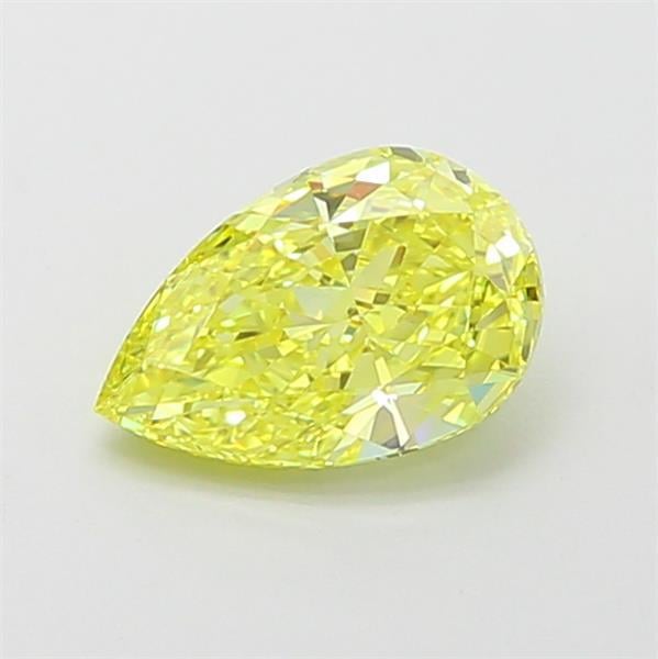 1.09 Ct. Fancy Vivid  Yellow Pear Lab Grown Diamond