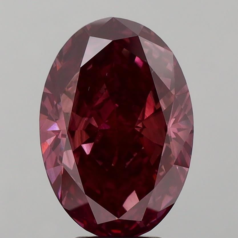 6.75 Ct. Fancy Deep  Pink Oval Lab Grown Diamond