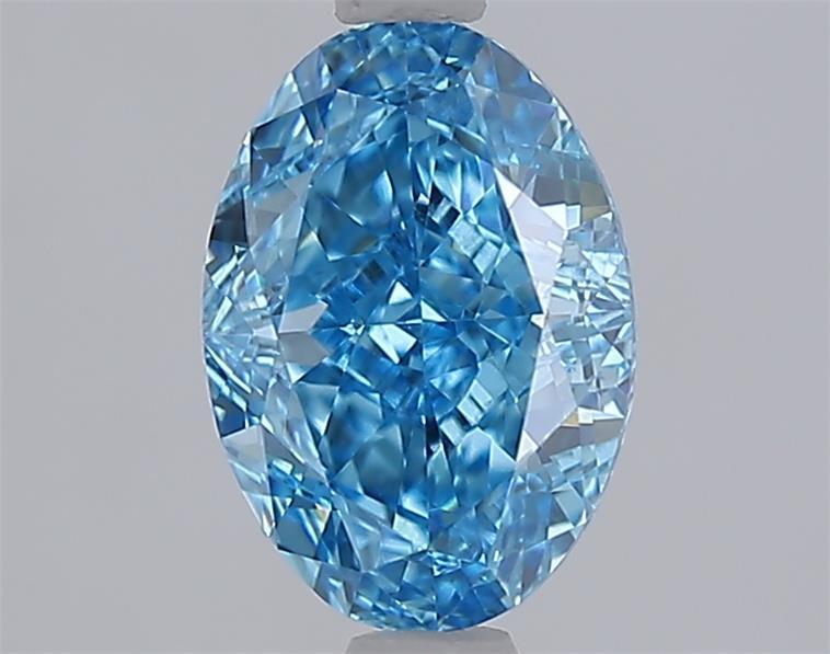 1.57 Ct. Fancy Vivid Blue Blue Oval Lab Grown Diamond