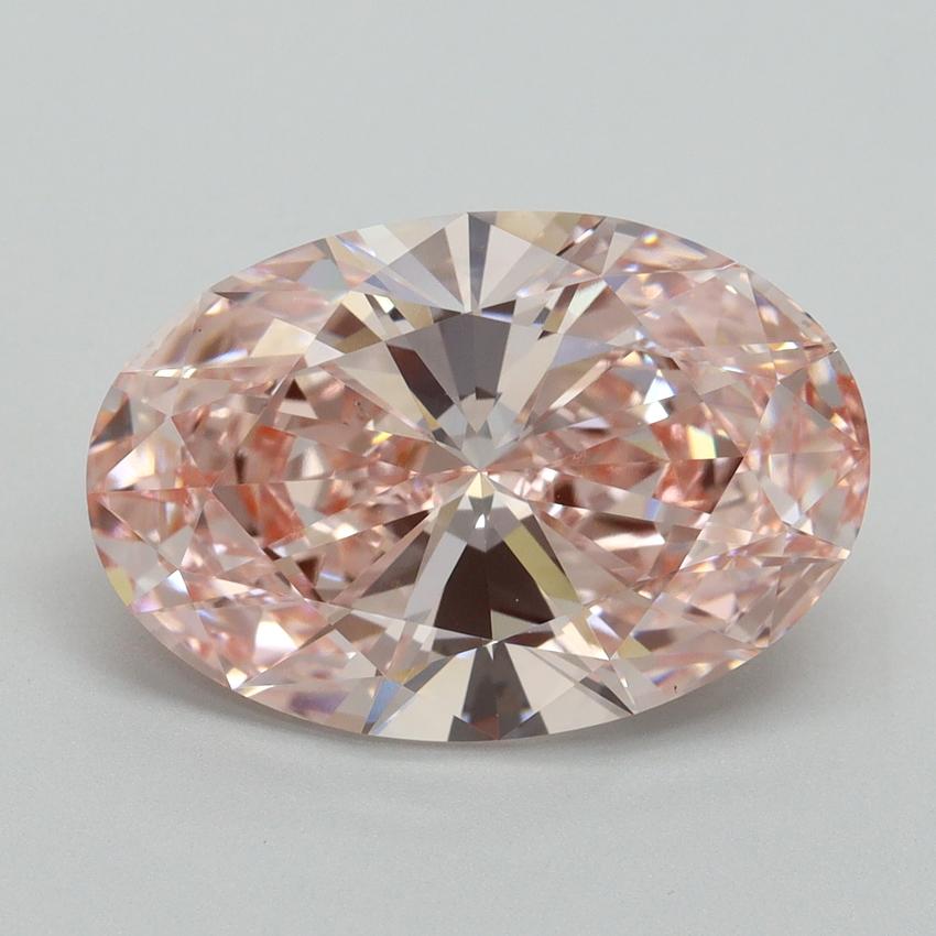 6.33 Ct. Fancy Vivid Pink Oval Lab Grown Diamond