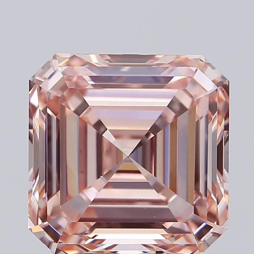 3.70 Ct. Fancy Intense  Pink Asscher Lab Grown Diamond