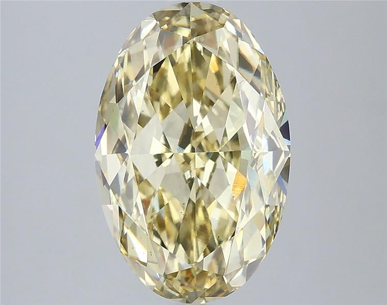 4.09 Ct. Fancy Intense Yellow Oval Lab Grown Diamond