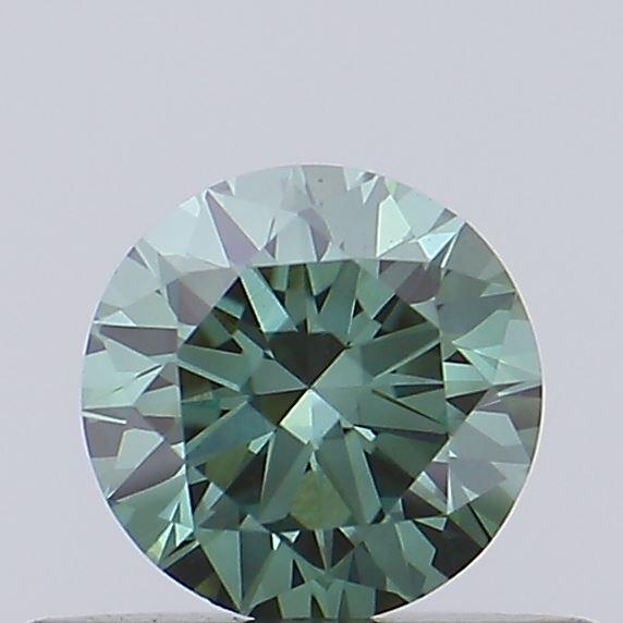 0.33 Ct. Fancy Vivid Green Round Lab Grown Diamond