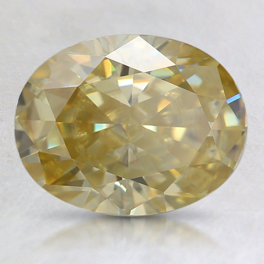 9x7mm Yellow Oval Moissanite