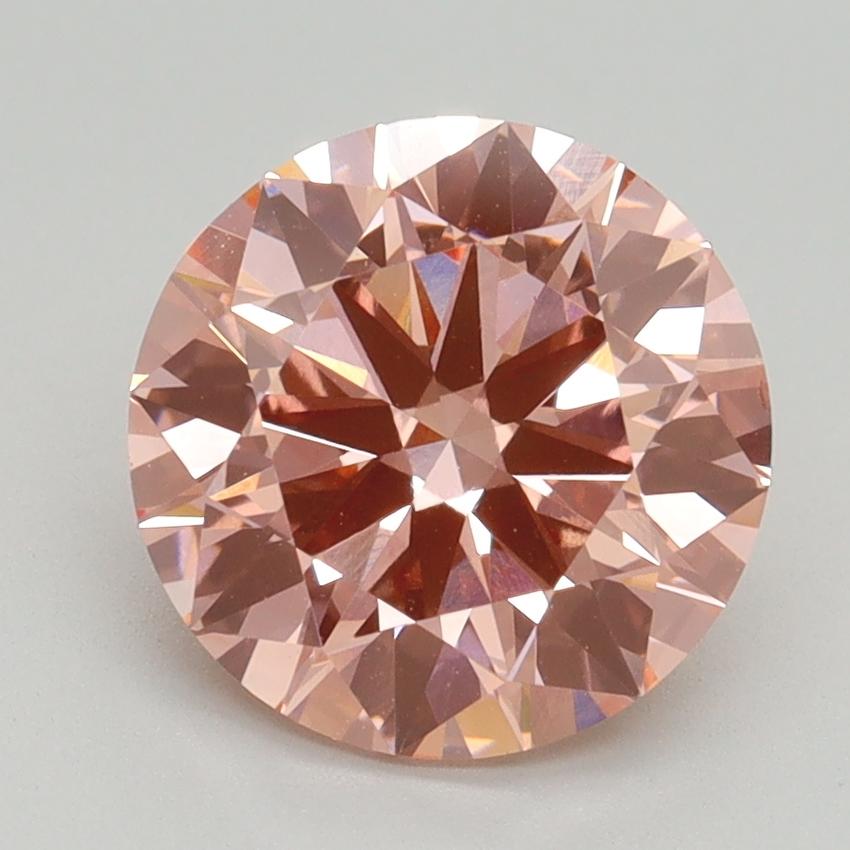 2.52 Ct. Fancy Intense Pink Round Lab Grown Diamond