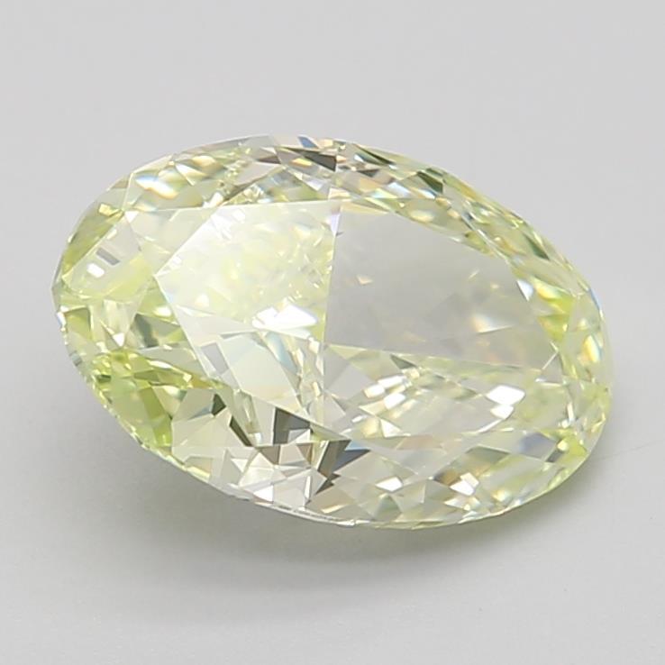 2.17 Ct. Fancy Light Greenish Yellow Oval Lab Grown Diamond