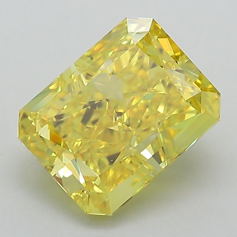 2.58 Ct. Fancy Vivid Yellow Radiant Lab Grown Diamond