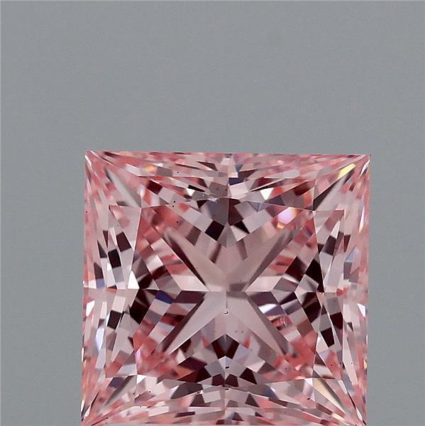 1.52 Ct. Fancy Vivid Pink Princess Lab Grown Diamond