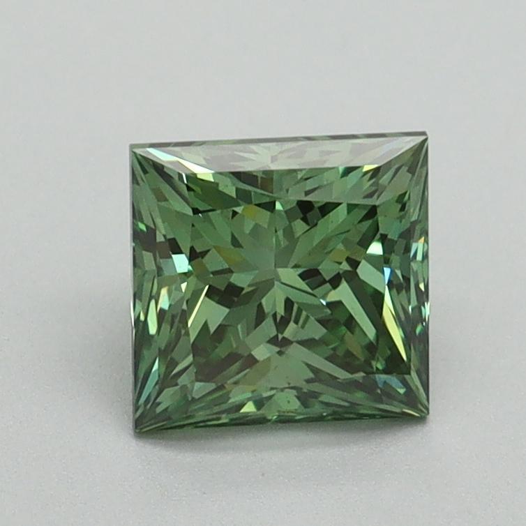 1.16 Ct. Fancy Vivid Green Princess Lab Grown Diamond