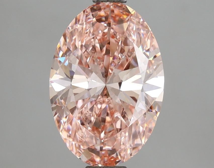 2.59 Ct. Fancy Vivid Pink Oval Lab Grown Diamond
