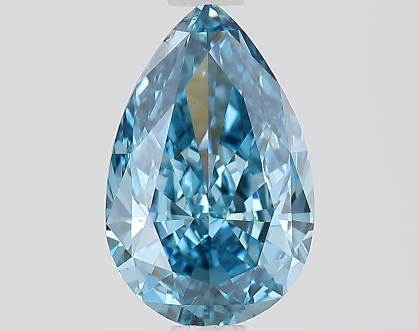 1.52 Ct. Fancy Vivid Blue Pear Lab Grown Diamond
