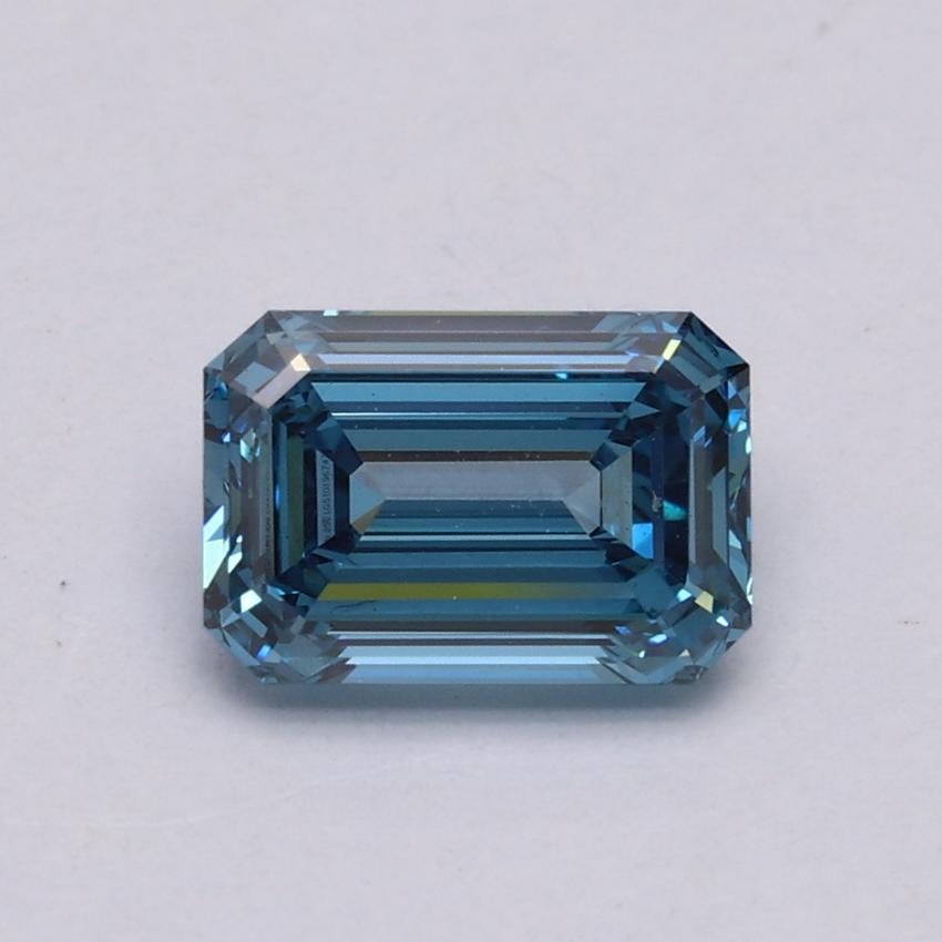 1.00 Ct. Fancy Intense Blue Emerald Lab Grown Diamond