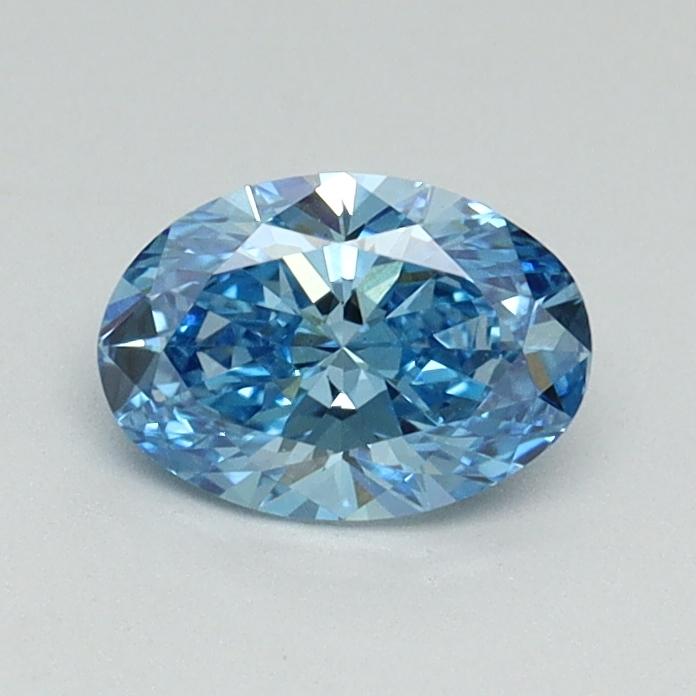 0.58 Ct. Fancy Vivid Blue Oval Lab Grown Diamond