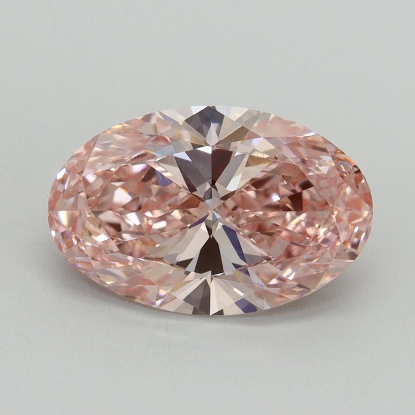 3.05 Ct. Fancy Vivid Pink Oval Lab Grown Diamond